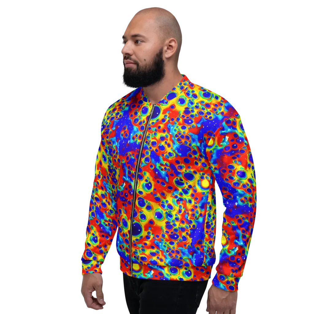 Neon Lagoon on Bomber Jacket — Left