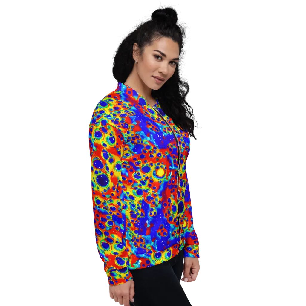 Neon Lagoon on Bomber Jacket — Right