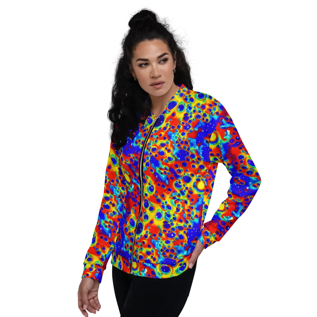 Neon Lagoon on Bomber Jacket — Left