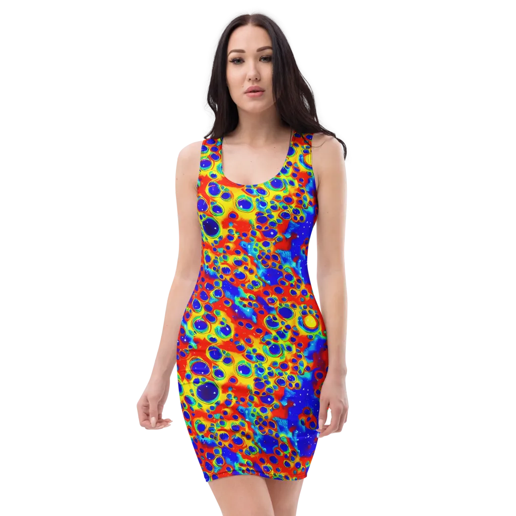 Neon Lagoon on Bodycon Dress — Front