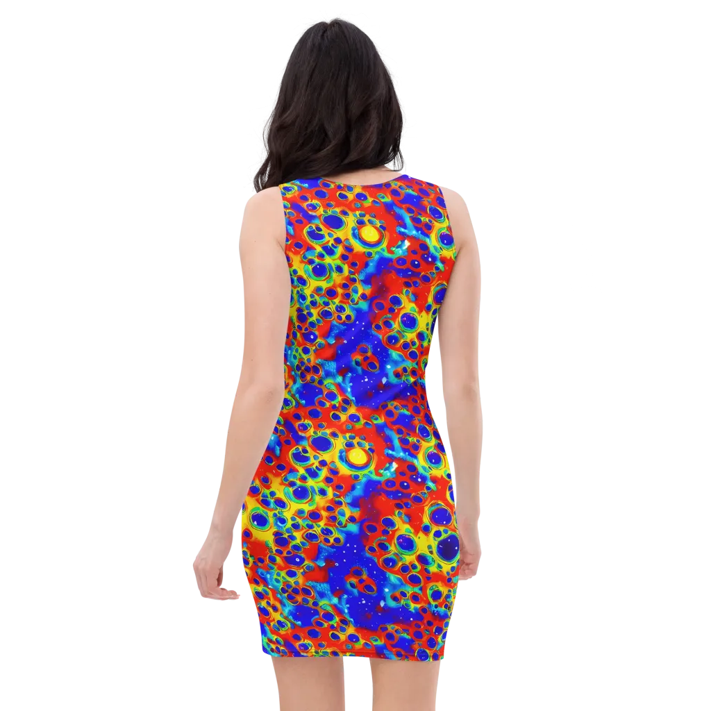 Neon Lagoon on Bodycon Dress — Back