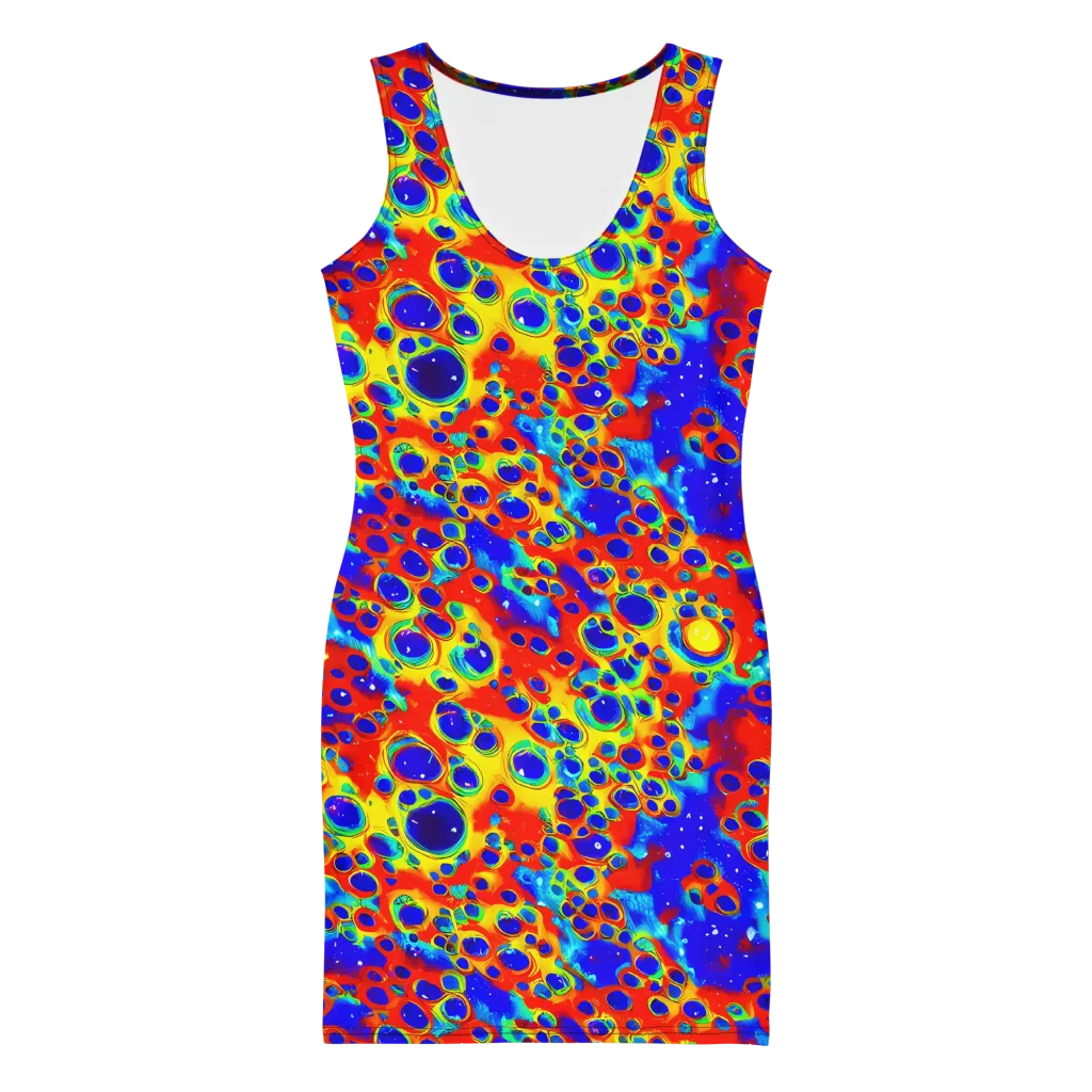 Neon Lagoon on Bodycon Dress — Front