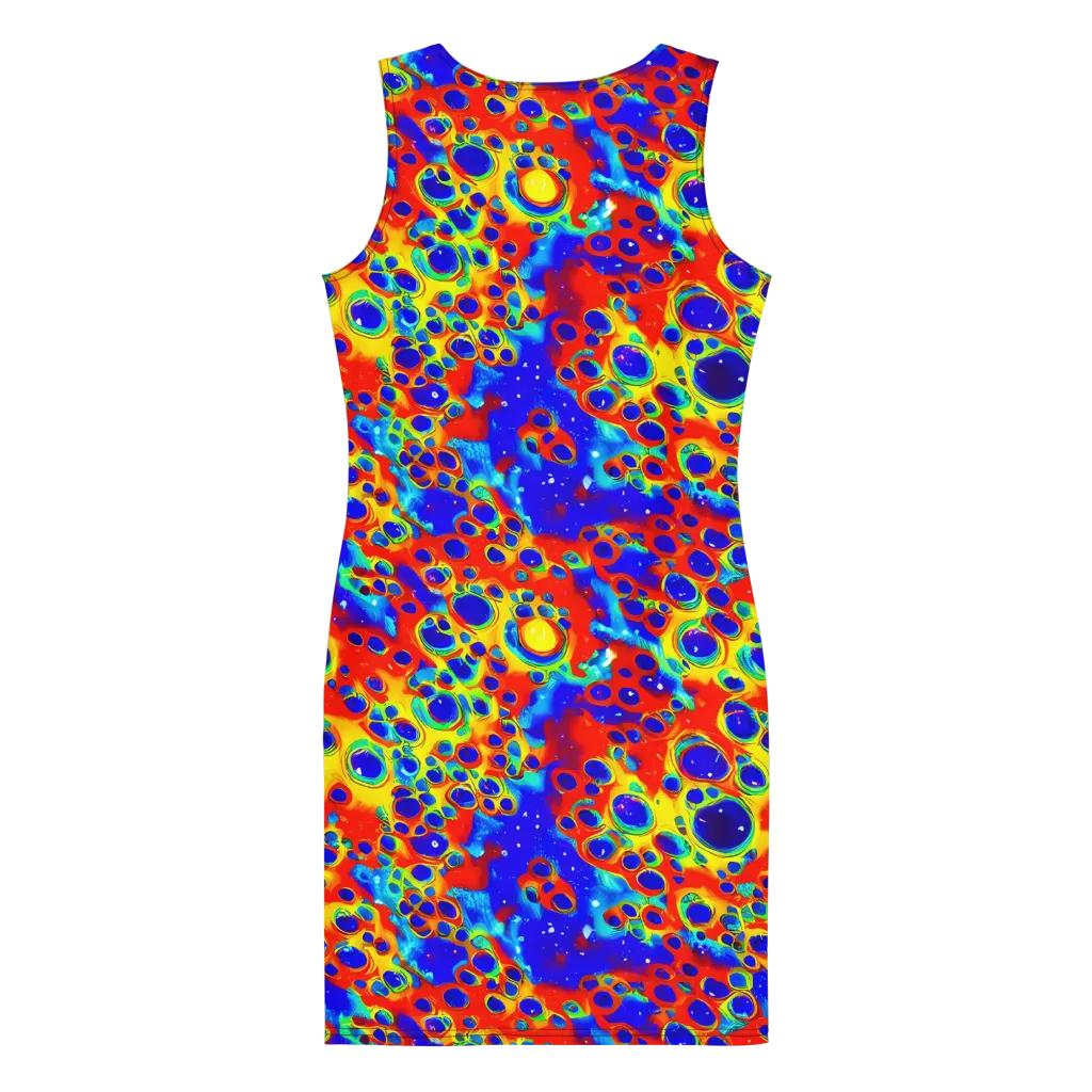 Neon Lagoon on Bodycon Dress — Back
