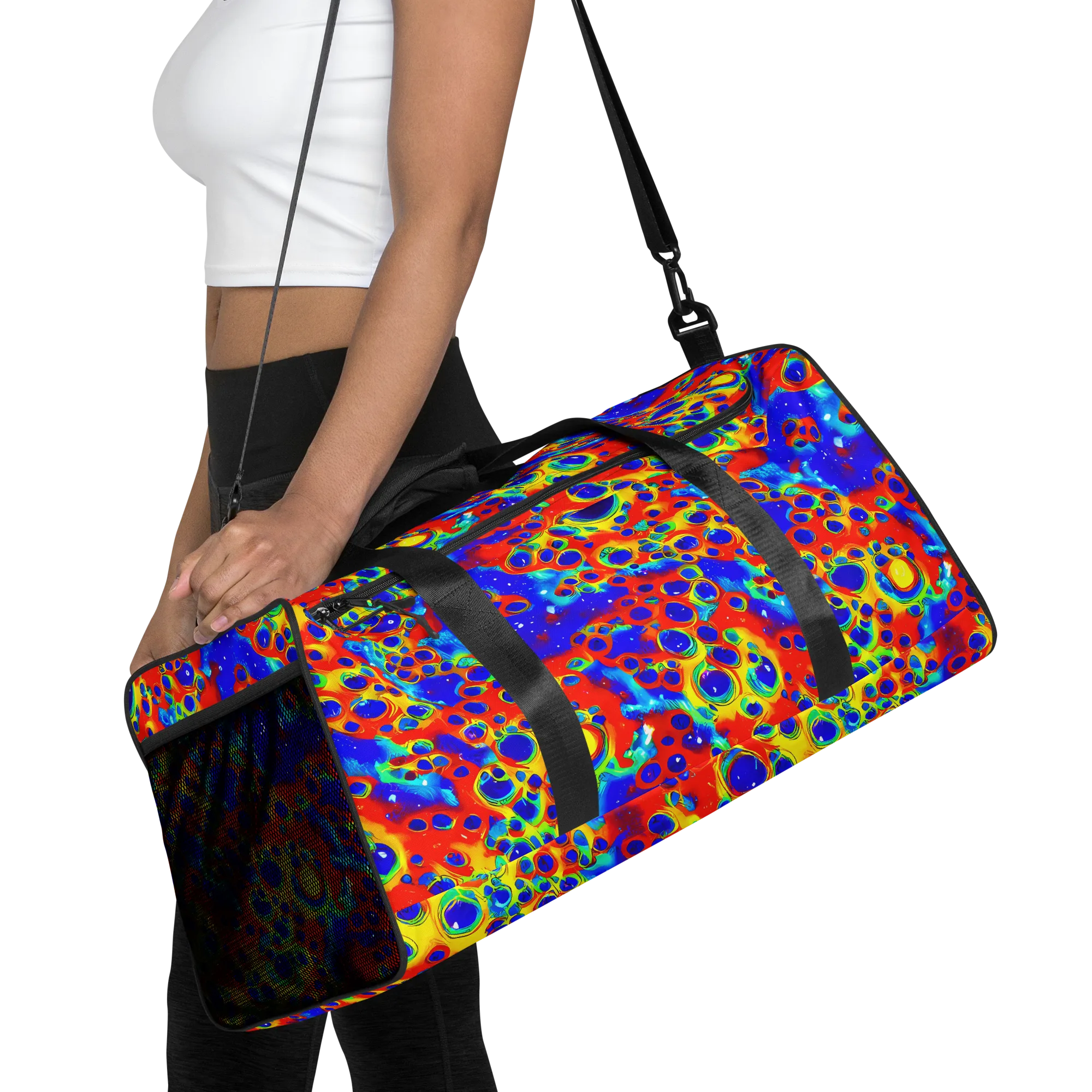 Neon Lagoon on Duffle Bag — Front