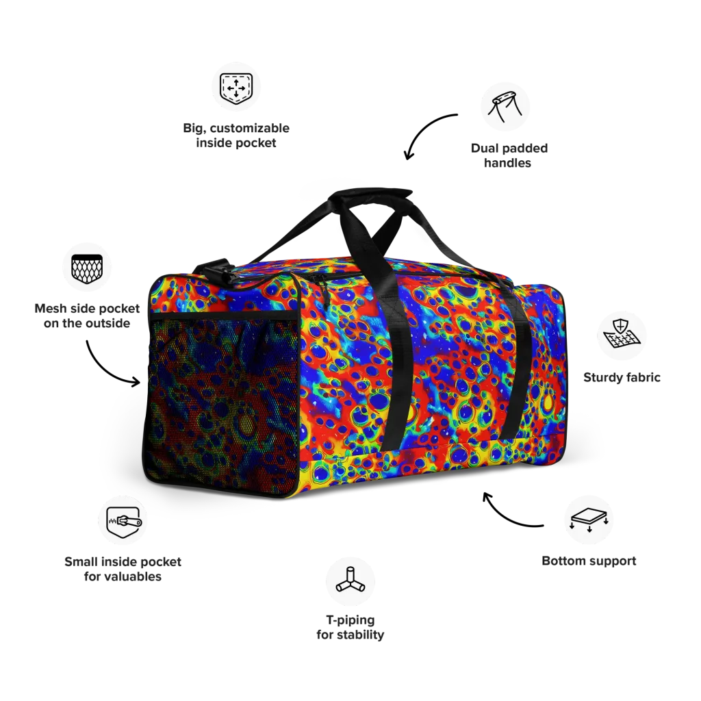 Neon Lagoon on Duffle Bag — Right Front