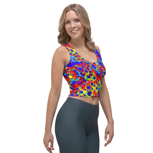 Neon Lagoon on a Crop Top