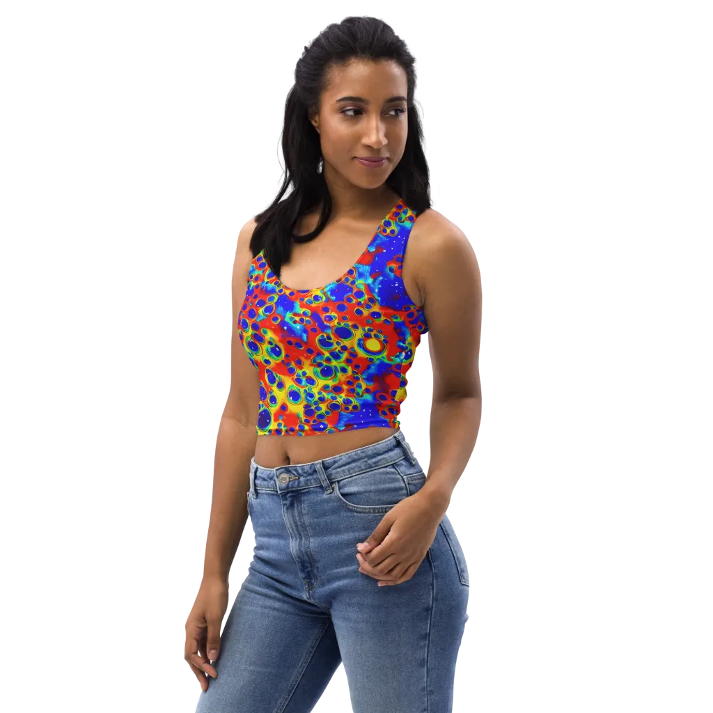 Neon Lagoon on Crop Top — Left Front