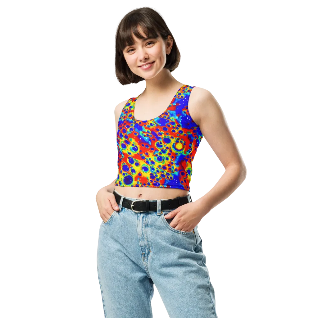 Neon Lagoon on Crop Top — Front