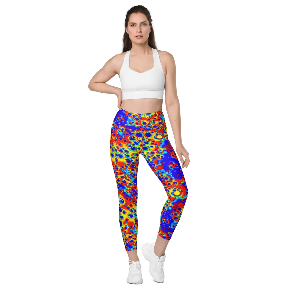Neon Lagoon on Leggings with Pockets — Front