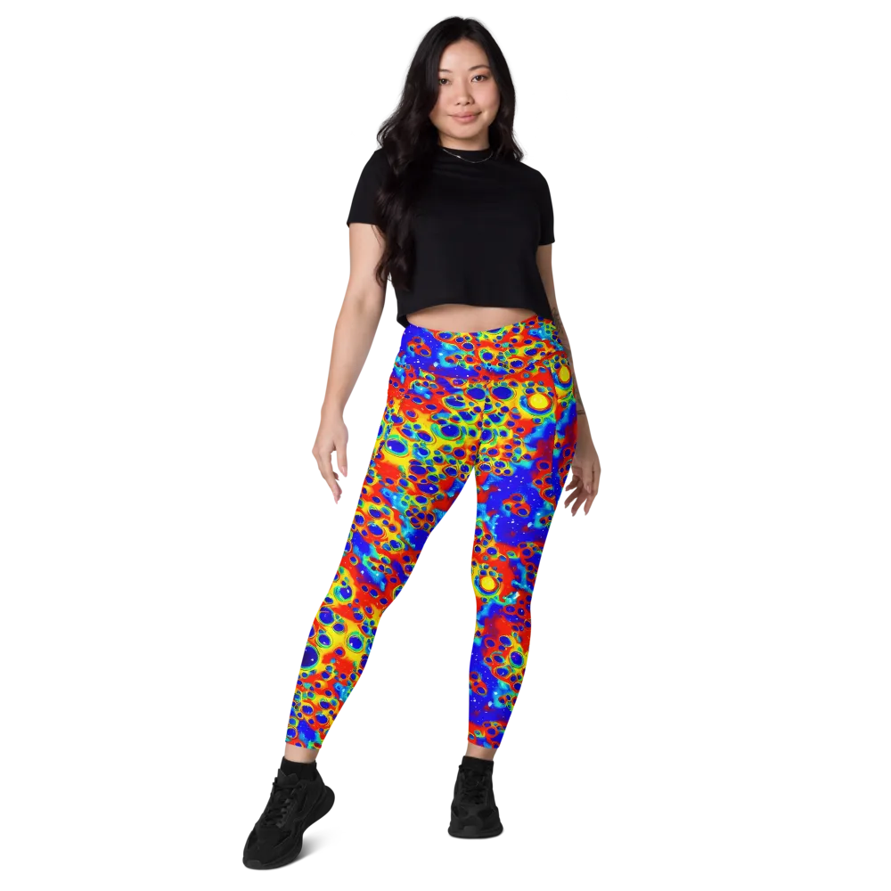Neon Lagoon on Leggings with Pockets — Front
