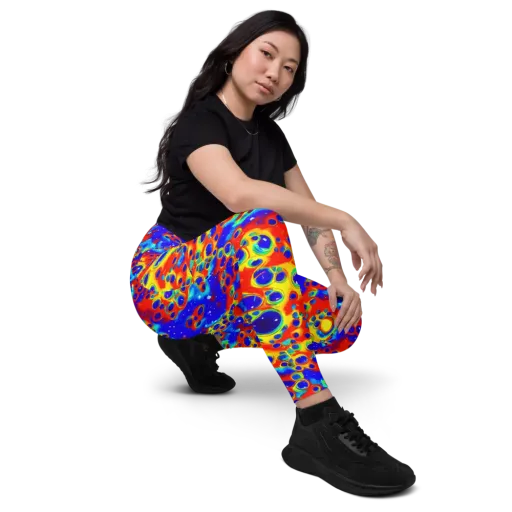 Neon Lagoon on a Leggings with Pockets