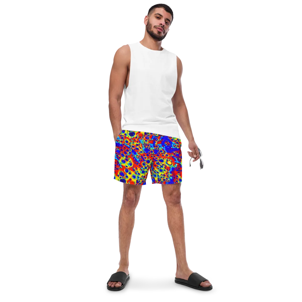Neon Lagoon on Swim Trunks — Front