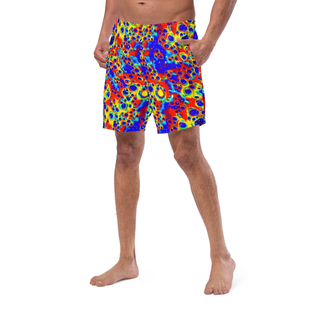 Neon Lagoon on Swim Trunks — Left Front