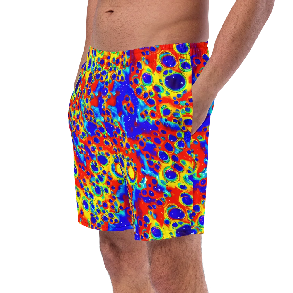 Neon Lagoon on Swim Trunks — Left Front
