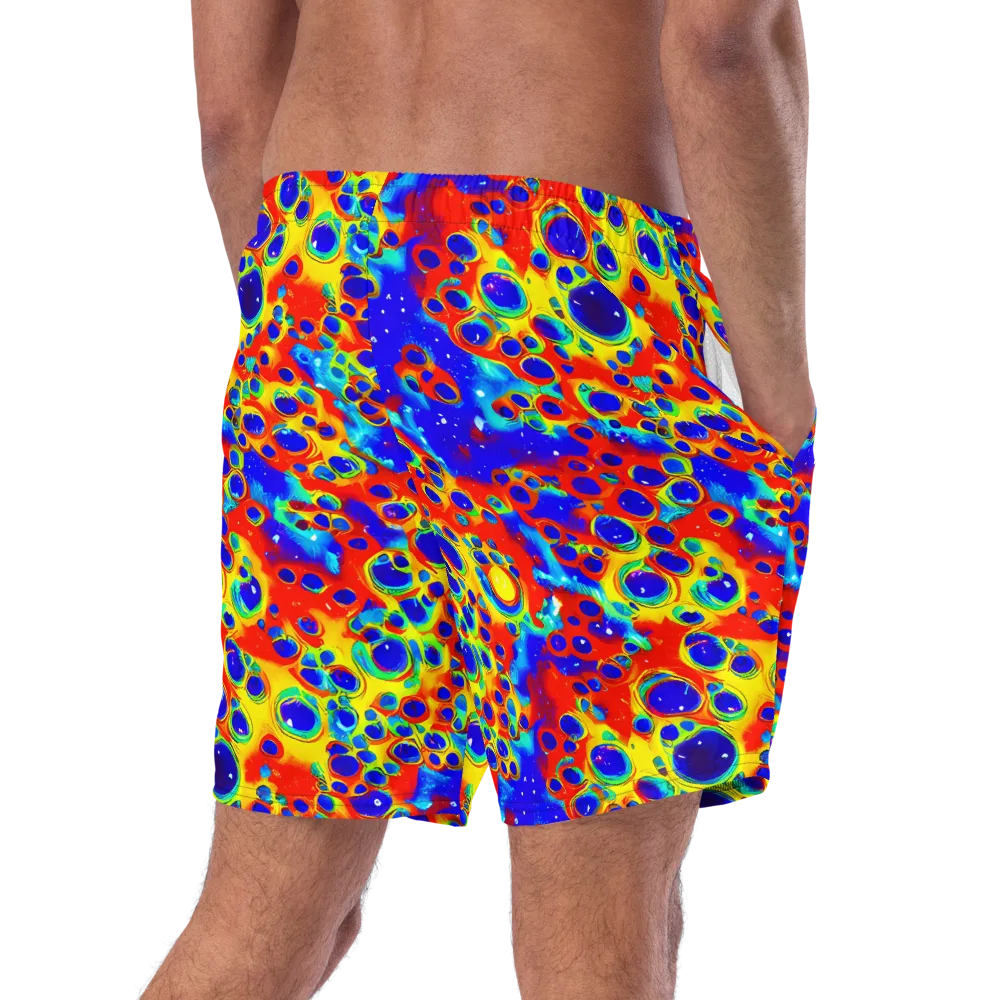 Neon Lagoon on Swim Trunks — Right Back
