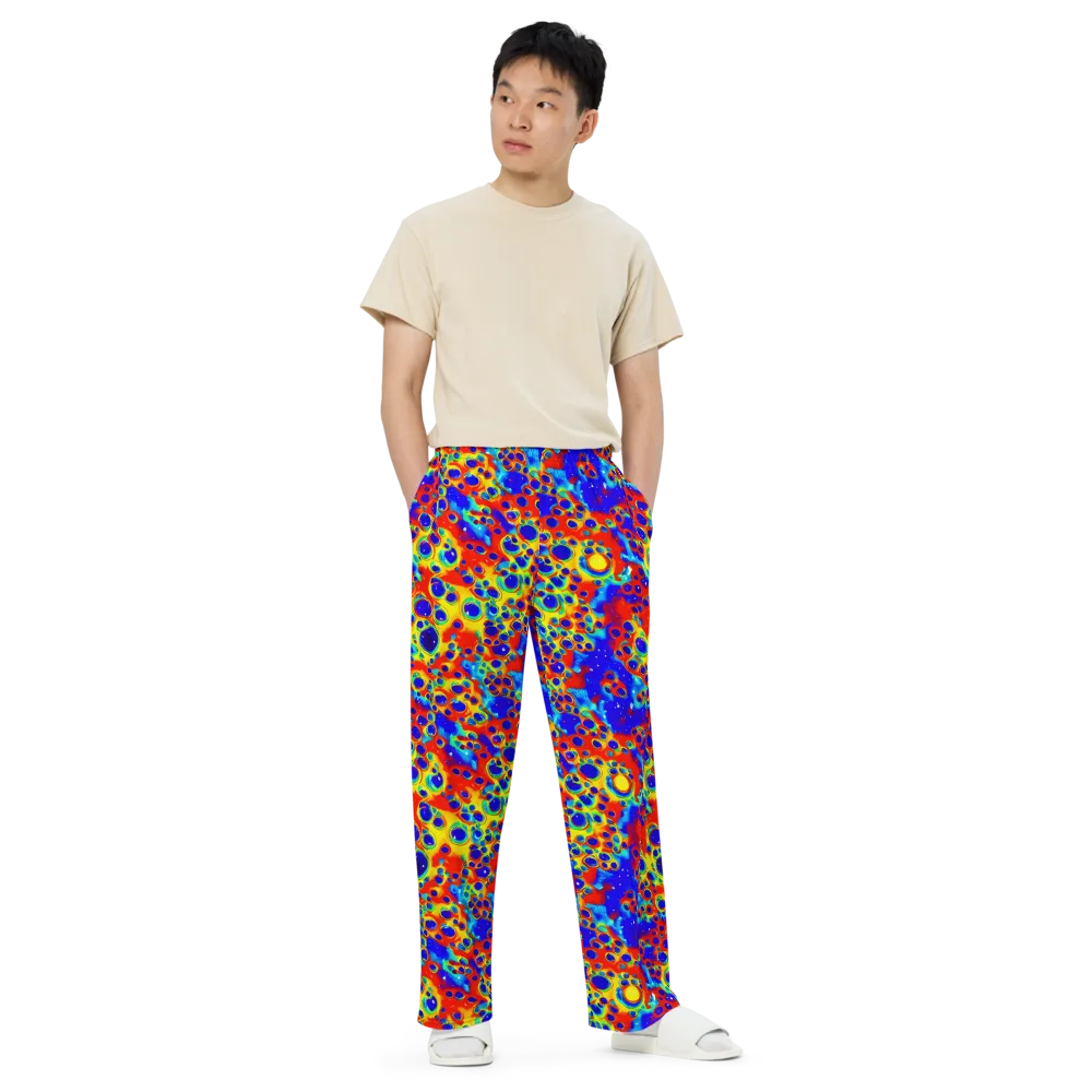 Neon Lagoon on Wide-Leg Pants — Front