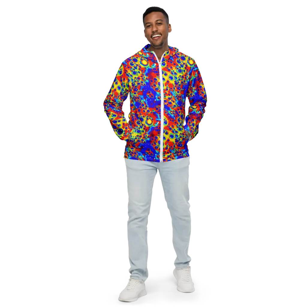 Neon Lagoon on Men's Windbreaker — Front
