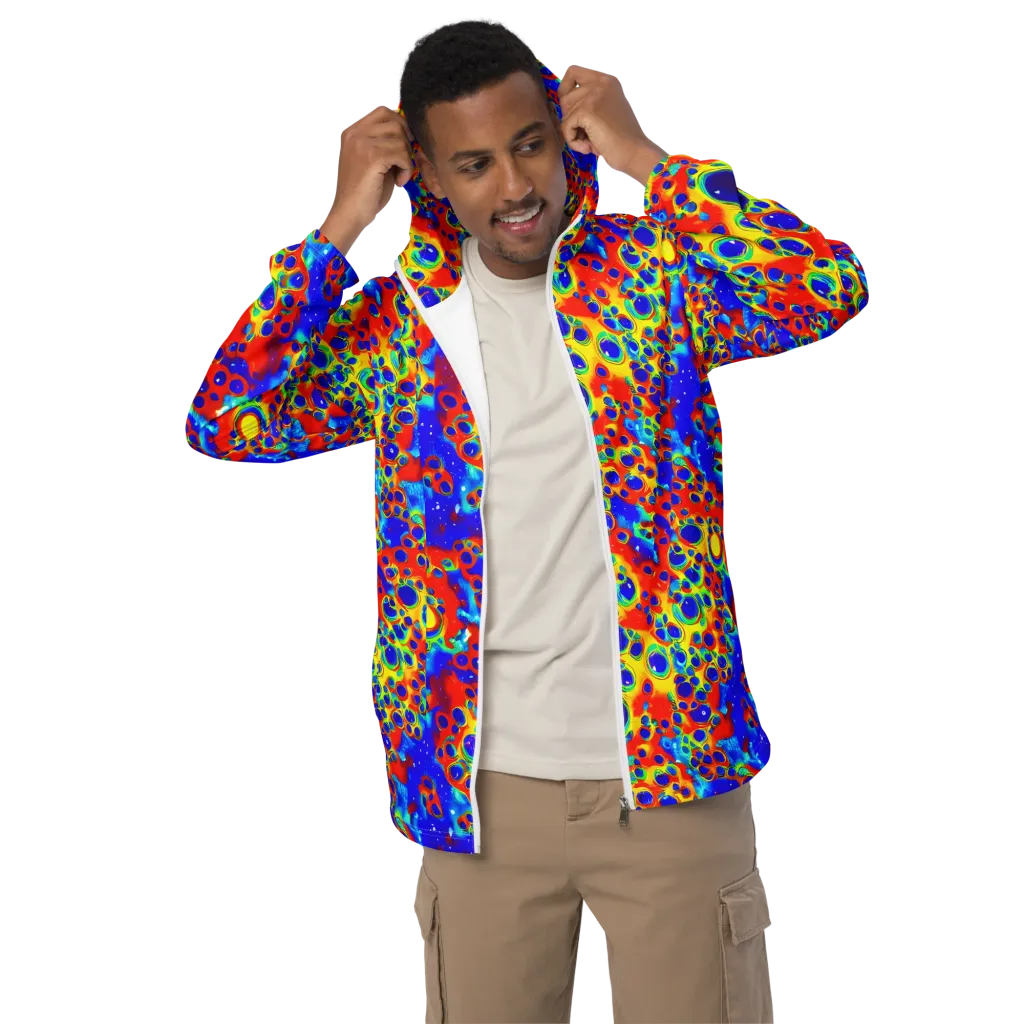 Neon Lagoon on Men's Windbreaker — Front