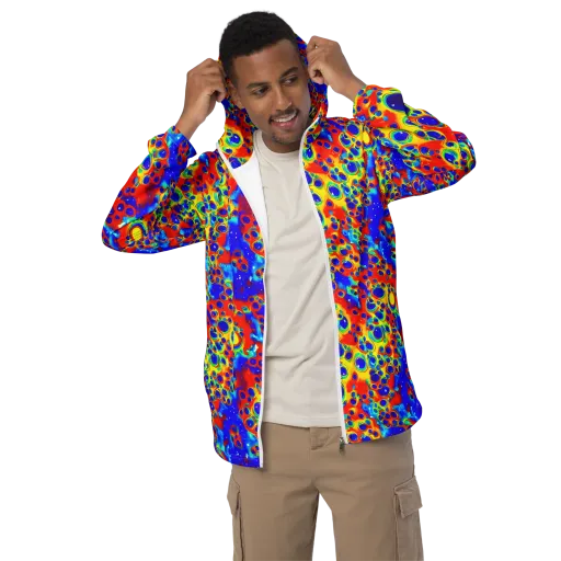 Neon Lagoon on a Men's Windbreaker