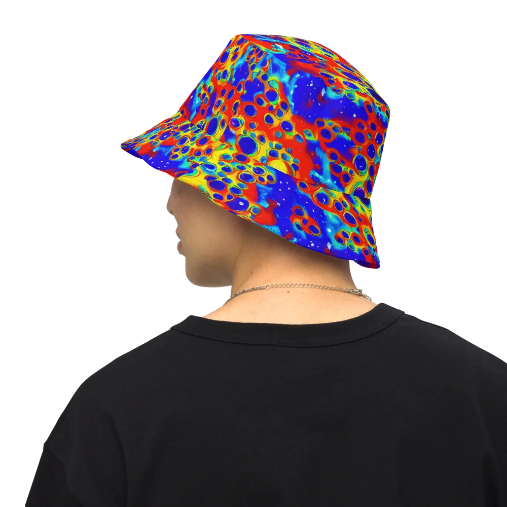 Neon Lagoon on Reversible Bucket Hat — Back Inside