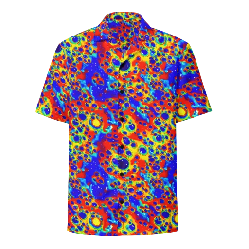 Neon Lagoon on a Button Shirt