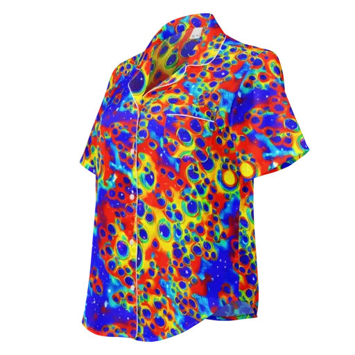 Neon Lagoon on a Women's Short Sleeve Pajama Top
