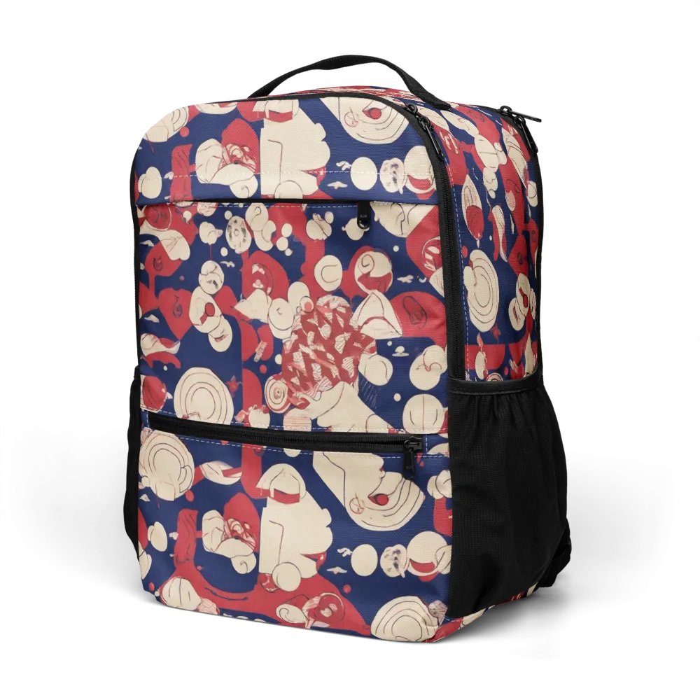 Crimson Constellation on Utility Backpack — Left Front