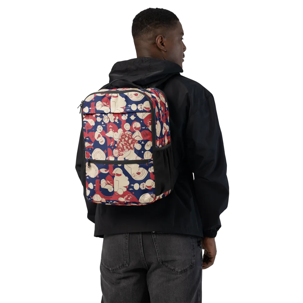 Crimson Constellation on Utility Backpack — Back