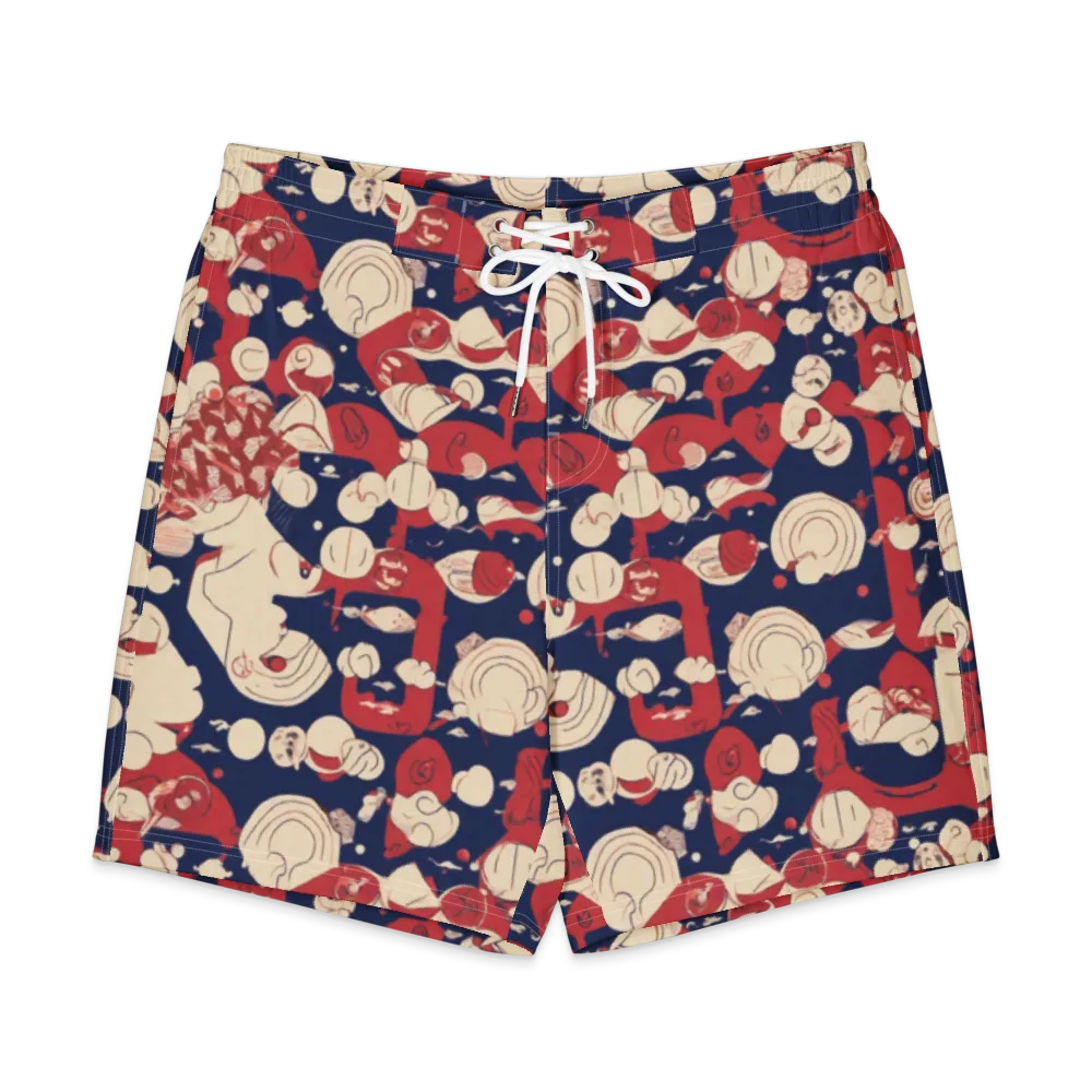 Crimson Constellation on Men's Board Shorts — Front