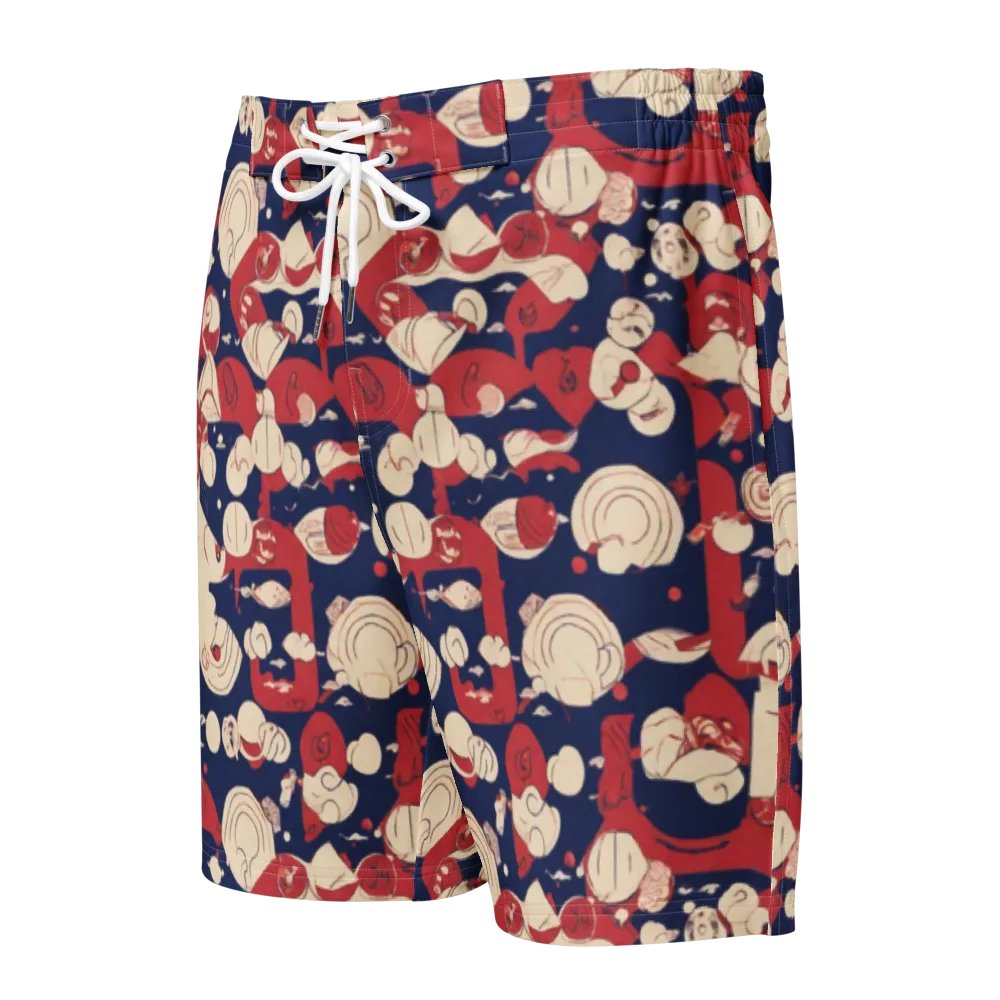 Crimson Constellation on Men's Board Shorts — Front