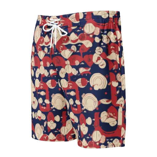Crimson Constellation on a Men's Board Shorts
