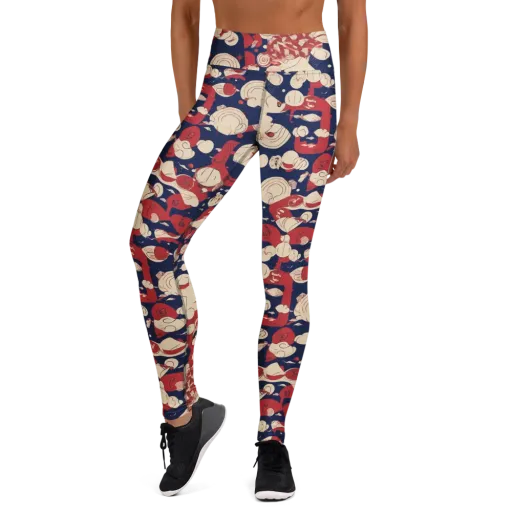 Crimson Constellation on a Yoga Leggings