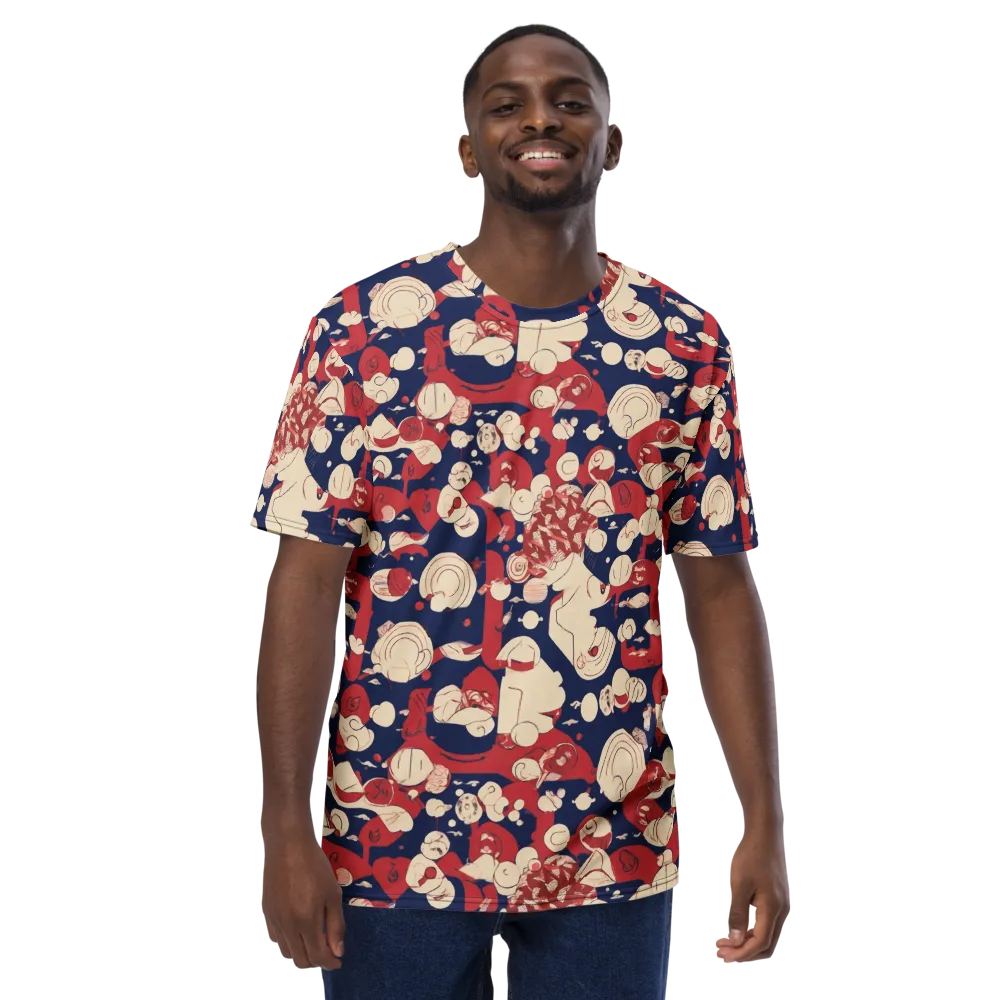 Crimson Constellation on Men's Crew Neck T-Shirt — Front