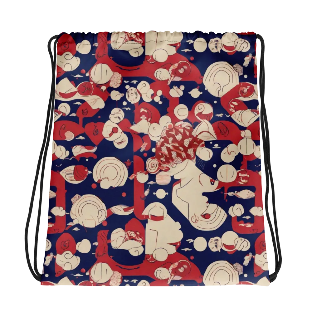 Crimson Constellation on Drawstring Bag — Photo