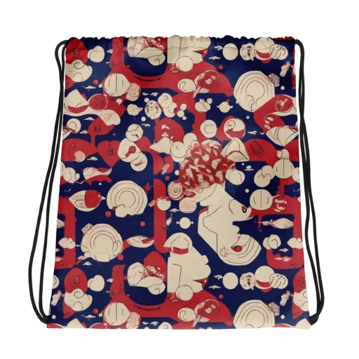 Crimson Constellation on a Drawstring Bag