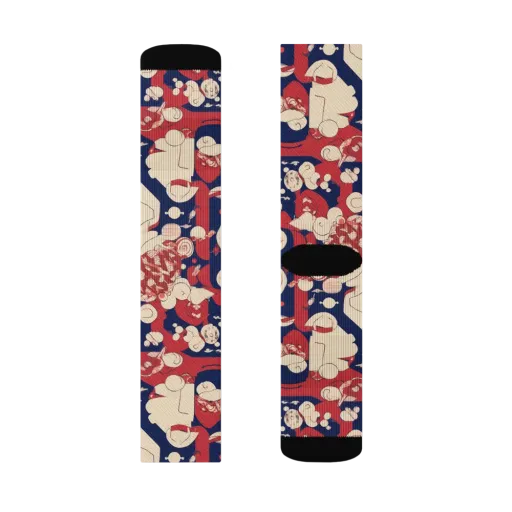 Crimson Constellation on a Socks