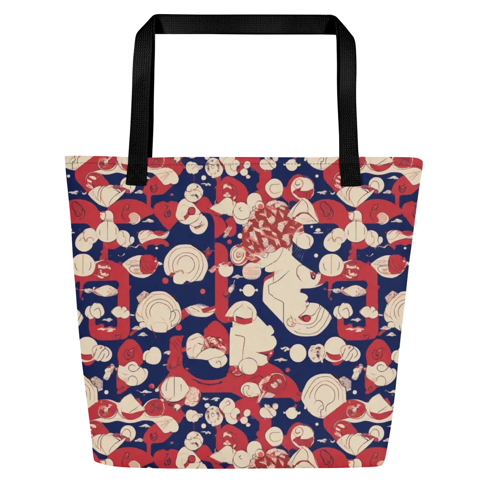 Crimson Constellation on Large Tote Bag W/ Pocket — Front