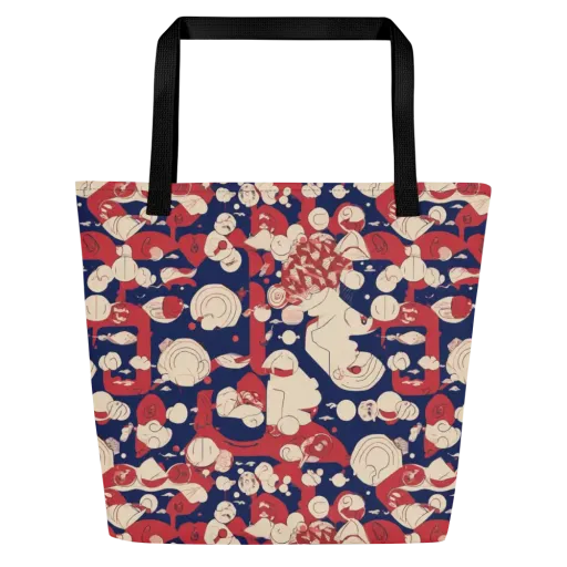 Crimson Constellation on a Large Tote Bag W/ Pocket