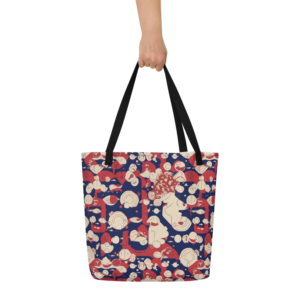Crimson Constellation on Large Tote Bag W/ Pocket — Front