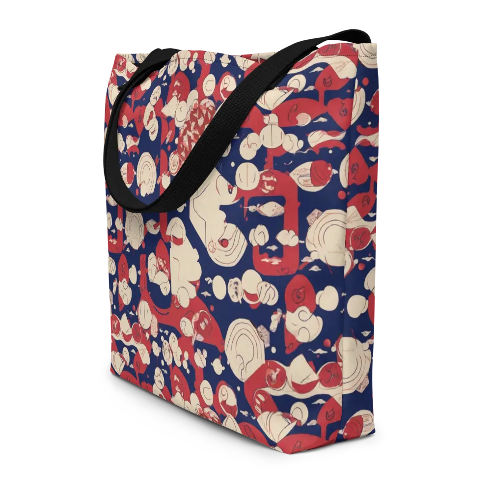 Crimson Constellation on Large Tote Bag W/ Pocket — Front