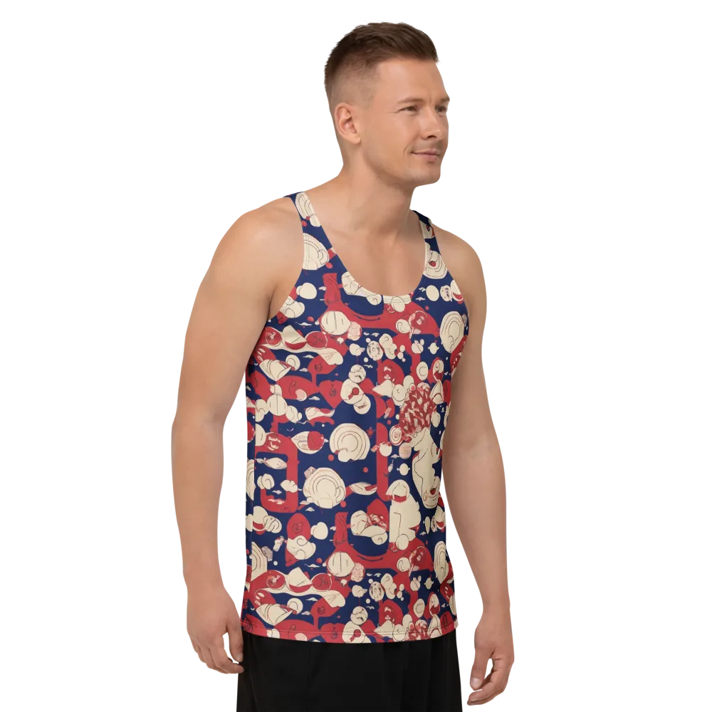 Crimson Constellation on Men's Tank Top — Right Front