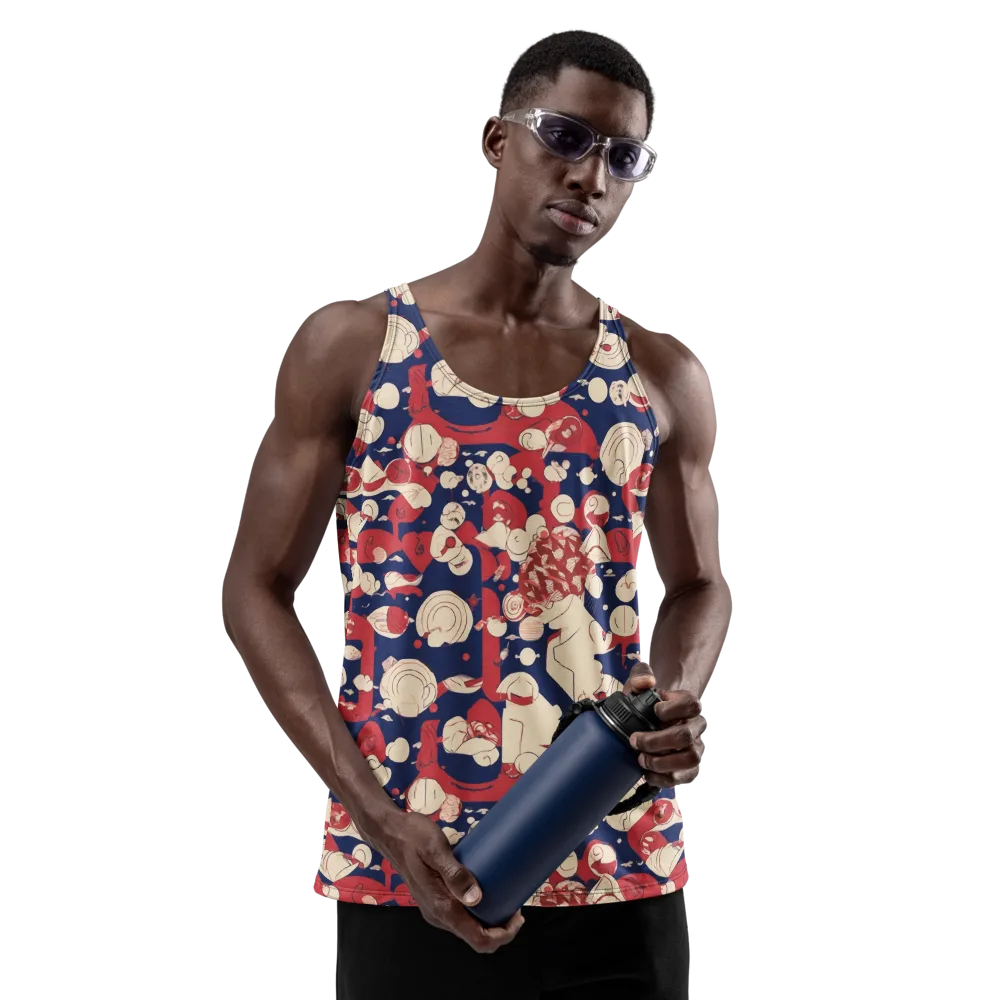 Crimson Constellation on Men's Tank Top — Front