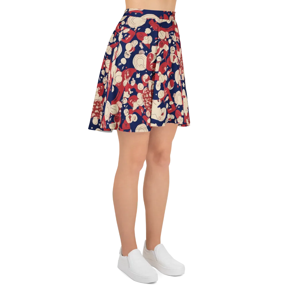 Crimson Constellation on Skater Skirt — Right