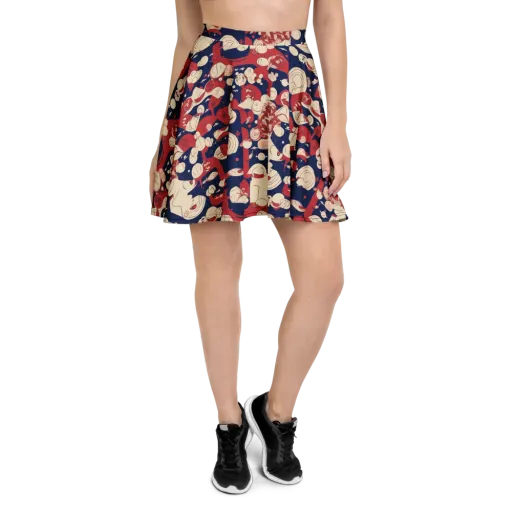 Crimson Constellation on a Skater Skirt