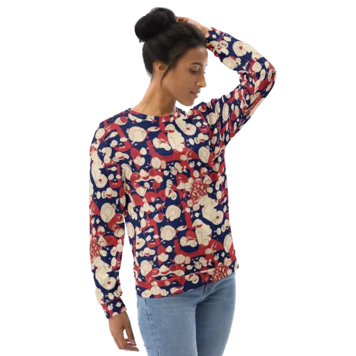 Crimson Constellation on a Sweatshirt