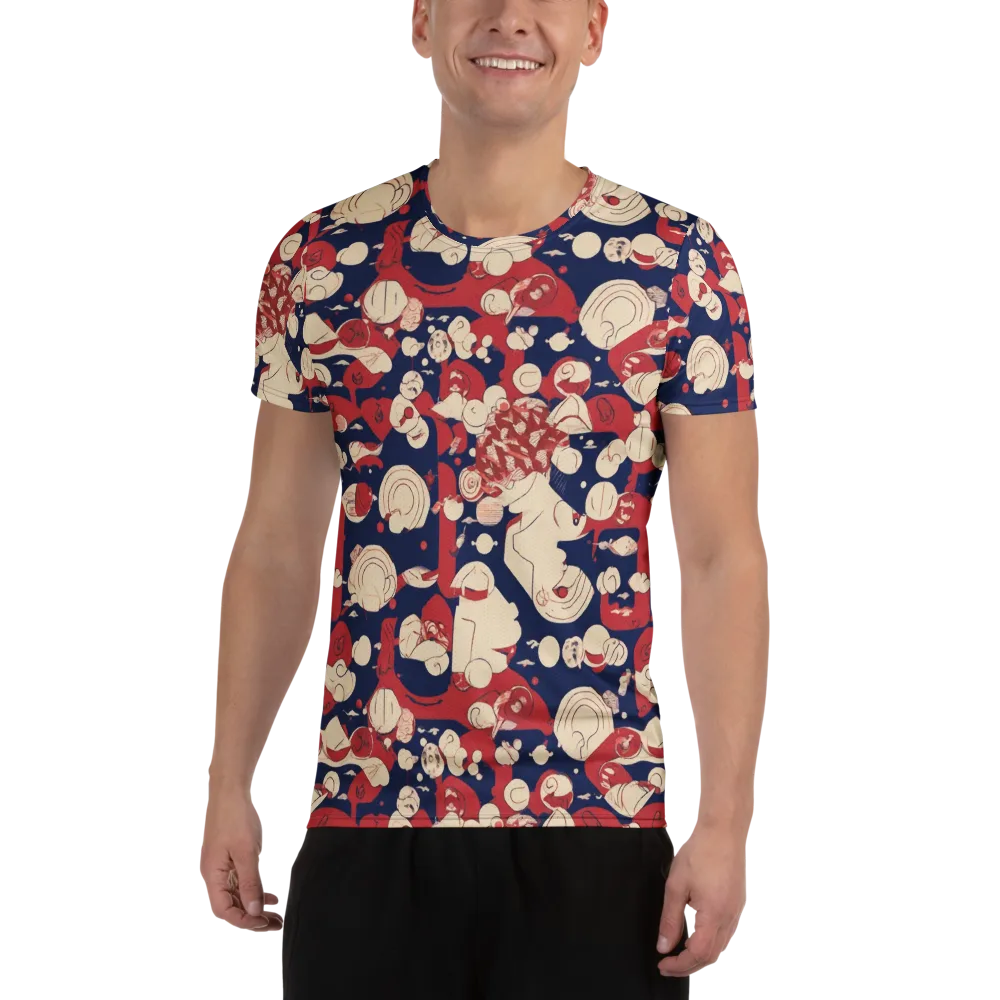 Crimson Constellation on Men's Athletic T-Shirt — Front