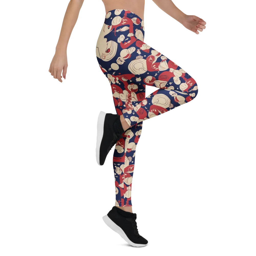 Crimson Constellation on Leggings — Right
