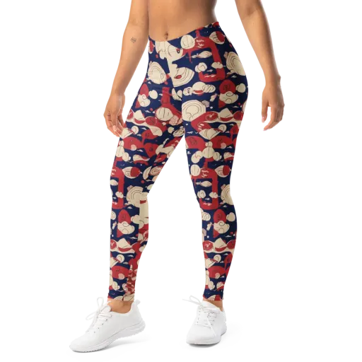 Crimson Constellation on a Leggings