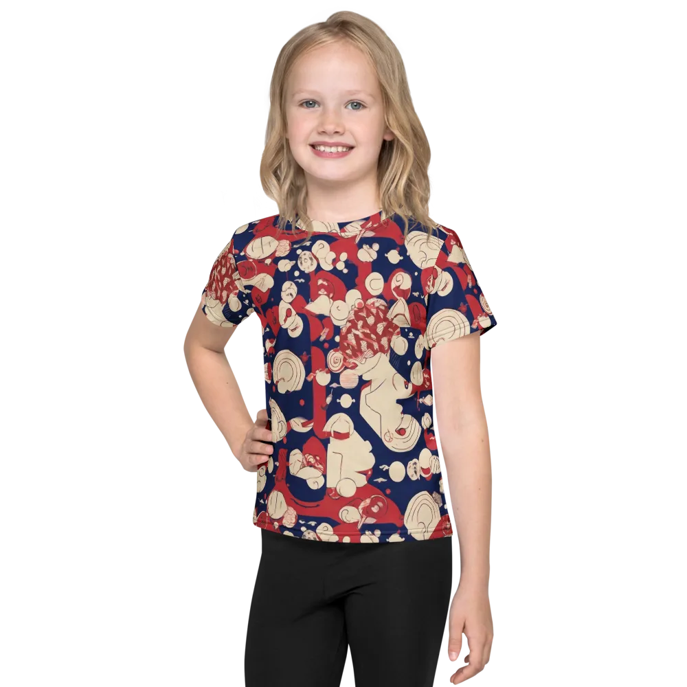 Crimson Constellation on Kids Crew Neck T-Shirt — Front
