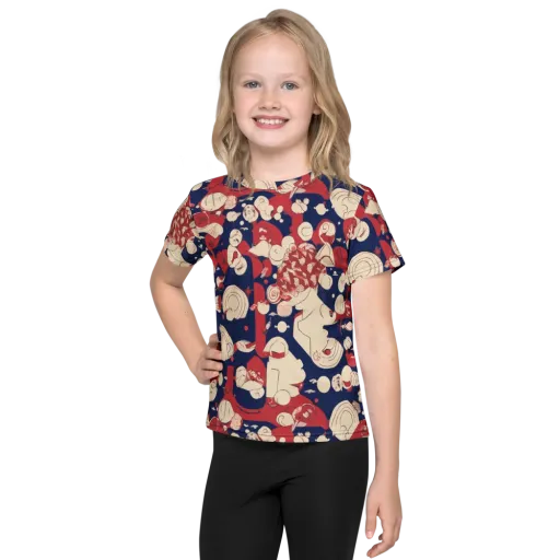 Crimson Constellation on a Kids Crew Neck T-Shirt